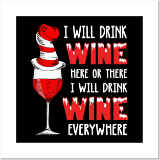 I Will Drink Wine Christmas Posters and Art